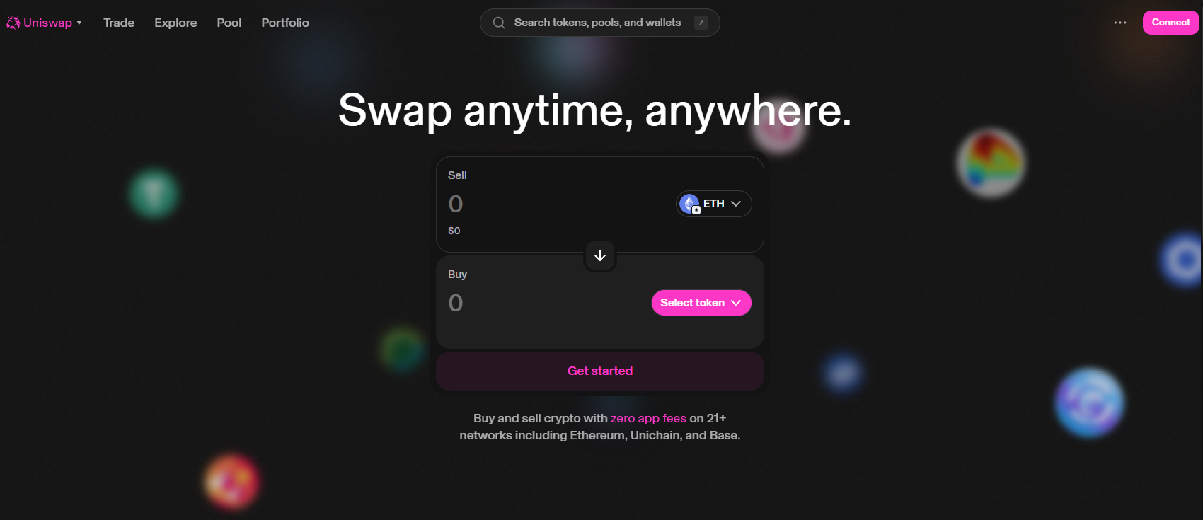 uniswap interface swap